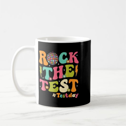 Mug Rock The Test Testing Day Retro Motivational Teach (Gauche)