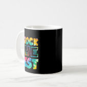 Mug Rock The Test Testing Day Retro Motivational Teach (Devant gauche)