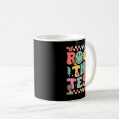 Mug Rock The Test Testing Day Retro Motivational Teach (Devant droit)