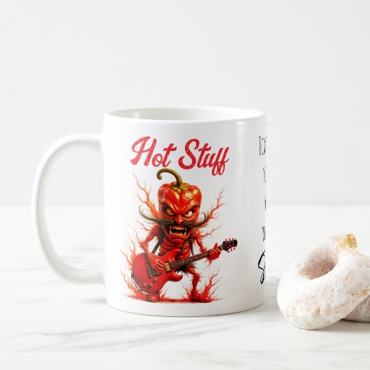 Mug Rocker aux piments rouges avec citation (Avec donut)
