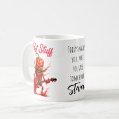 Mug Rocker aux piments rouges avec citation (Devant gauche)