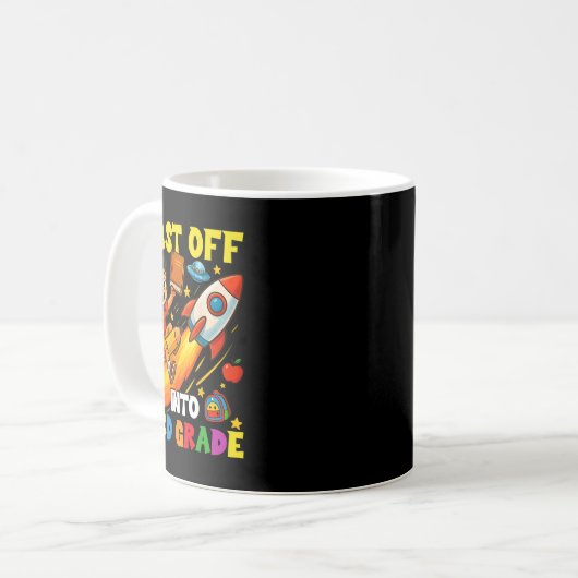 Mug Rocket Blast Off Into Third Grade Funny Back To Sc (Devant gauche)