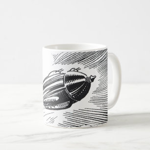 Mug Rocket de vaisseau spatial de science-fiction vint