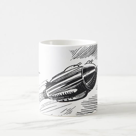 Mug Rocket de vaisseau spatial de science-fiction vint (Centre)
