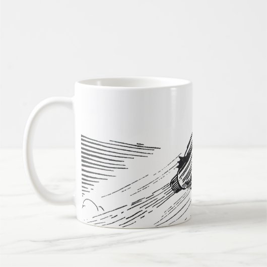 Mug Rocket de vaisseau spatial de science-fiction vint (Gauche)