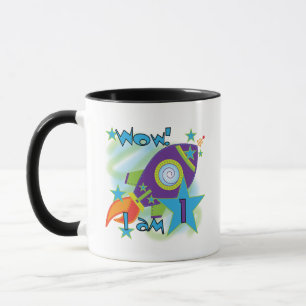 Mug Rocket Ship 1er Anniversaire Tshirts et cadeaux