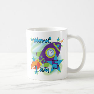Mug Rocket Ship 5e Anniversaire T-shirts et cadeaux