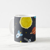 Mug Rocket space globe solar system and planet cosmos (Devant gauche)