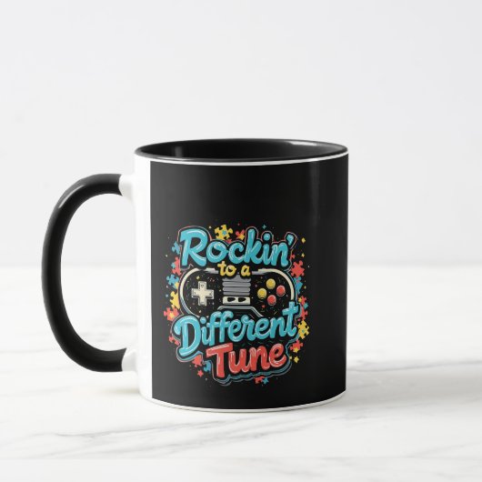 Mug Rocking to a different Tune Gaming Pad Autism (Gauche)