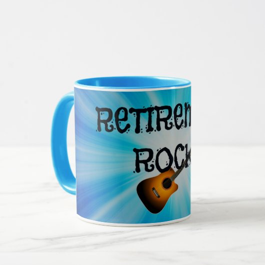 Mug Rocks de retraite—conception de guitare personnali (Devant gauche)