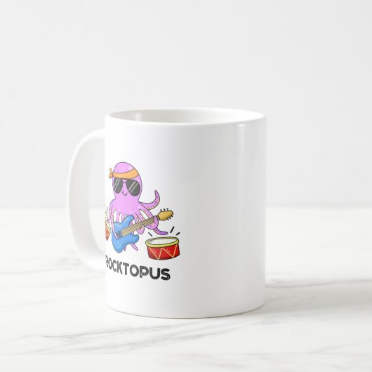 Mug Rocktopus Funny Rock Band Pun de pieuvre (Devant gauche)