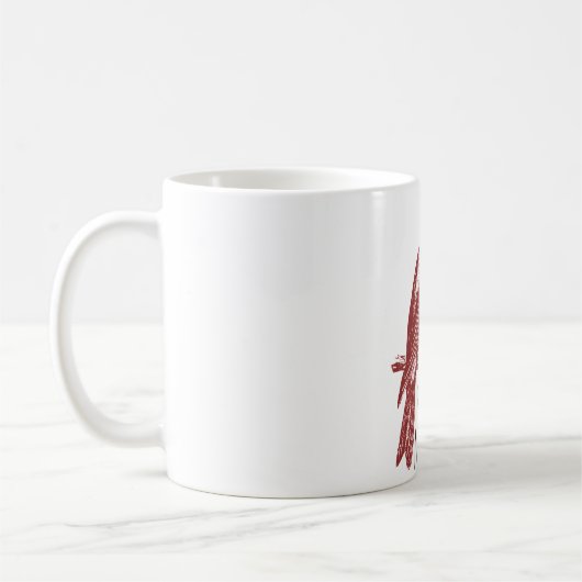 Mug Rocky Mountain Red Crossbill bird logo (Gauche)