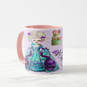 Mug Rococo Marie Antoinette Laissez-Les Boire Du Café (Devant gauche)