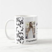 Mug Rococo Motif Félicitations Graduate 2 Photos (Gauche)
