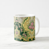 Mug Rococo Rose Roses Floral Médaillon Or Frame (Devant droit)