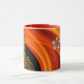 Mug ROD ASCLEPIUS, 7 CHAKRAS, YOGA HOLISTIC Orange (Centre)