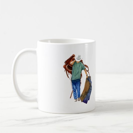 Mug Rodeo Cowboy Avec Tache (Gauche)