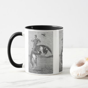 Mug Rodeo Cowboys vintage, Bucking Bronco par Remingto