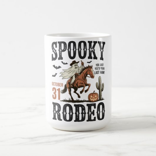 Mug Rodéo occidental d'Halloween effrayant (Centre)
