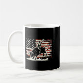 Mug Rodeo Rider Bull Patriotic Cowboy Usa Flag  (Gauche)