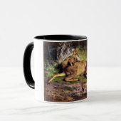Mug Roe Deer in the Forest (par Rosa Bonheur) (Devant gauche)