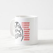 Mug rofl comique de lol de meme de rage de visage de (Devant gauche)