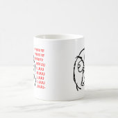 Mug rofl comique de lol de meme de rage de visage de (Centre)