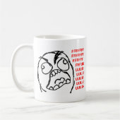 Mug rofl comique de lol de meme de rage de visage de (Gauche)