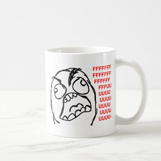 Mug rofl comique de lol de meme de rage de visage de (Droite)