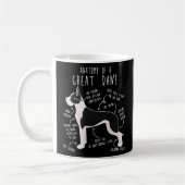 Mug Rogné Mantle Great Dane Dog Anatomie (Gauche)