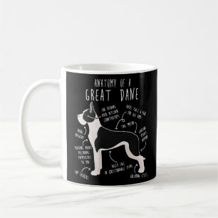 Mug Rogné Mantle Great Dane Dog Anatomie