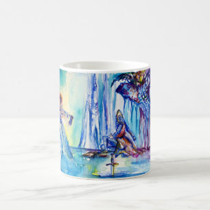 MUG ROI ARTHUR, LADY DU LAC ET EXCALIBUR