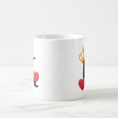 Mug Roi de cœur couronné emblème K (Centre)