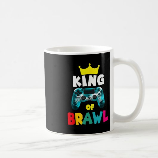 Mug Roi de la bagarre rétro Joueur de jeu vidéo Bagarr (Droite)