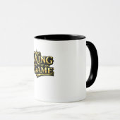 Mug Roi de mon jeu citation couronne d'or cadeau (Devant droit)