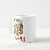 Mug Roi des cartes de jeu de coeurs (Devant gauche)