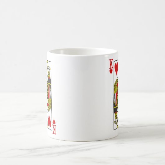 Mug Roi des cartes de jeu de coeurs (Centre)
