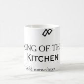 Mug Roi du chef de cuisine ajouter un nom couronne ha (Centre)