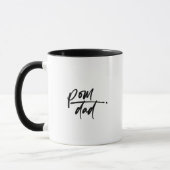 Mug Roi du Fluff : POM PAPA écriture élégante (Gauche)