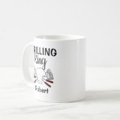 Mug Roi Grillant Personnalisé Drôle (Devant gauche)