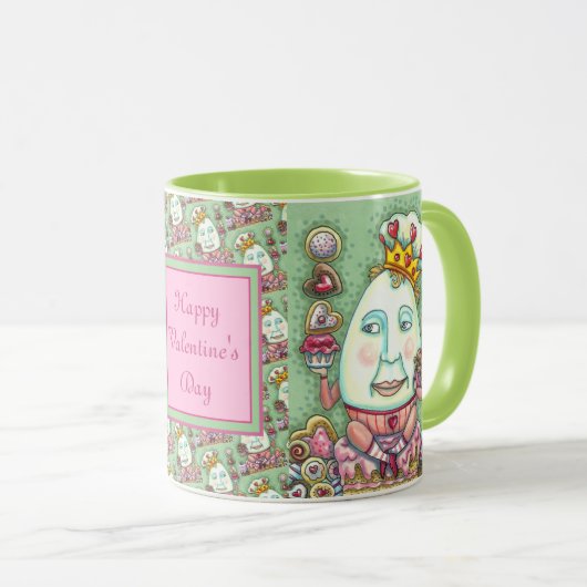 MUG ROI HUMAIN DES COEURS ET DES CONFECTIONS, VALENTIN (Devant droit)