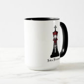 Mug Roi noir / Nom personnalisé (Devant droit)