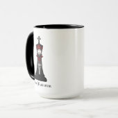 Mug Roi noir / Nom personnalisé (Devant gauche)