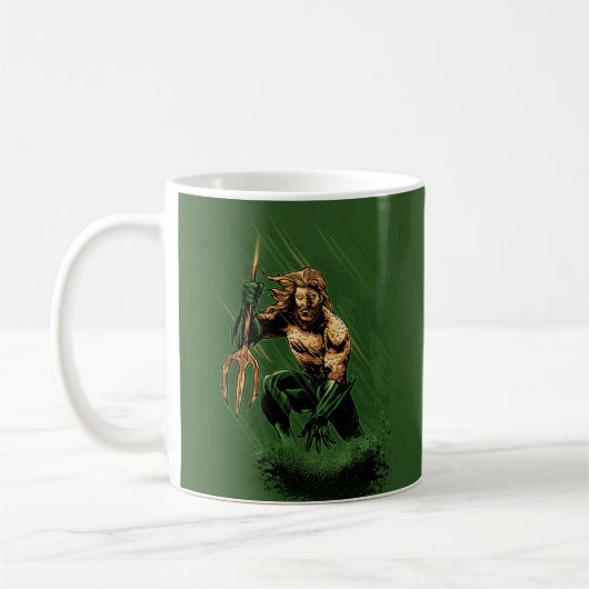 Mug Roi Océan Guerrier Trident Dynamique Art de Bande (Gauche)