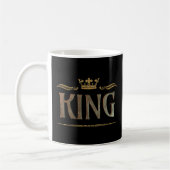 Mug ROI Papa Médiéval Royal Couronne Lettres Père (Gauche)