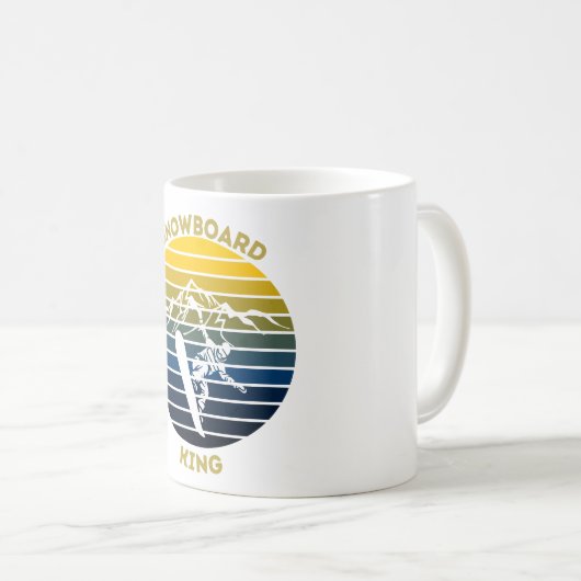 Mug Roi snowboard (Devant droit)