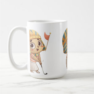 Mug Roi Tout jouant au golf Art drôle de l'Égypte anc