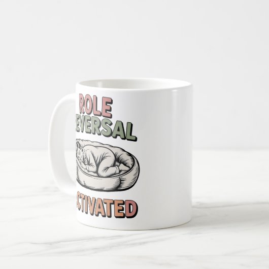 Mug Role Reversal Activated | Human-Pet Humor Design (Devant gauche)