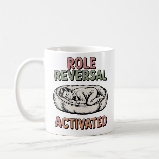 Mug Role Reversal Activated | Human-Pet Humor Design (Gauche)