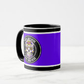 Mug Roller Derby Logo Purple Black Team Name Uniform (Devant gauche)